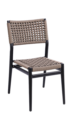 Outdoor Aluminum Frame Chair - Durable Poly Weave Seat #E62 - Restaurant Chairs Direct.COM