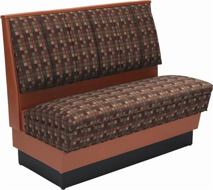 Fully Upholstered Booth with Vertical Channel Back #AT-AL-6 - Restaurant Chairs Direct.COM