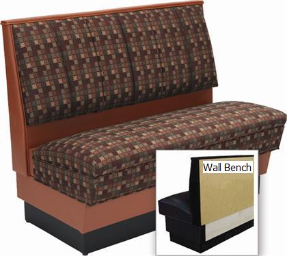 Fully Upholstered Booth with Vertical Channel Back #AT-AL-6 - Restaurant Chairs Direct.COM