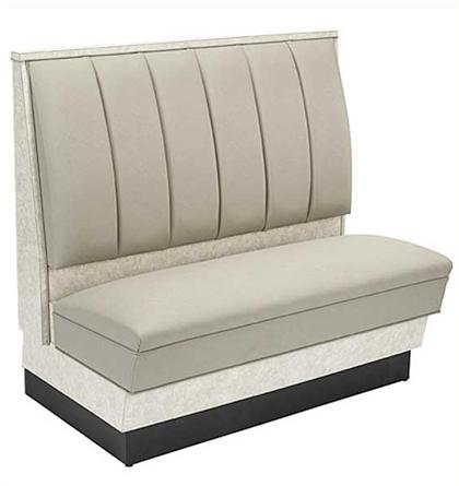 Upholstered Laminate Booth with Vertical Channel Back #AT-AL-6 - Restaurant Chairs Direct.COM