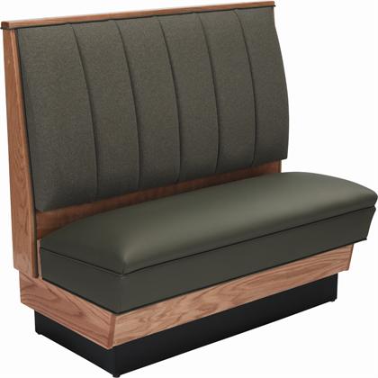 Upholstered Wood Booth with Vertical Channel Back #AT-AL-W6 - Restaurant Chairs Direct.COM