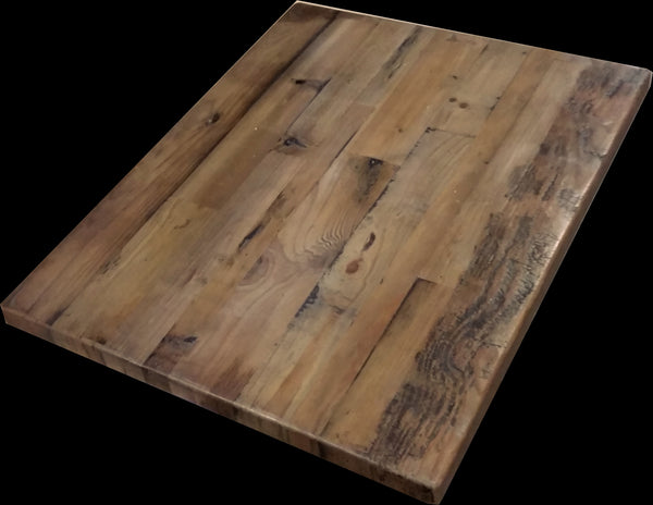 Reclaimed Wood Table 30" x 48" x 1.5" - Restaurant Chairs Direct.COM