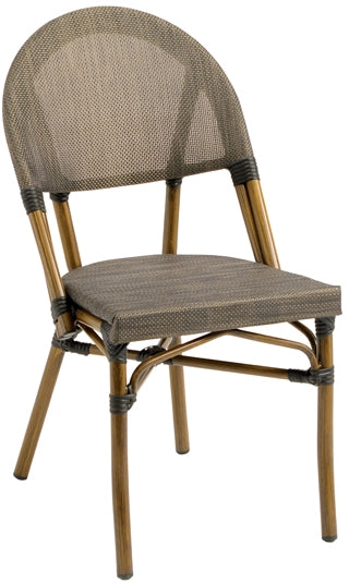 Outdoor/Indoor Aluminum Bamboo Style Bar Stool with Synthetic Fabric #G-920BS
