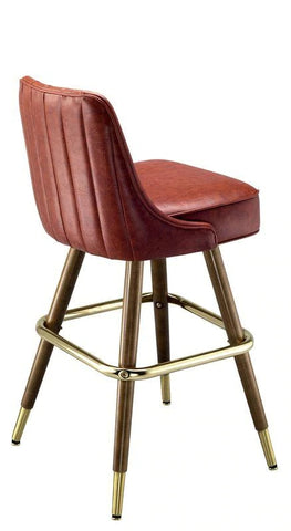 Channeled Outside Back Bar Stool w/Optional Wood Legs #7070