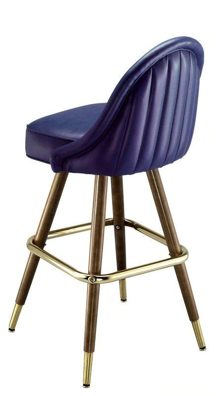 Curved Channeled Outside Back Bar Stool #7055