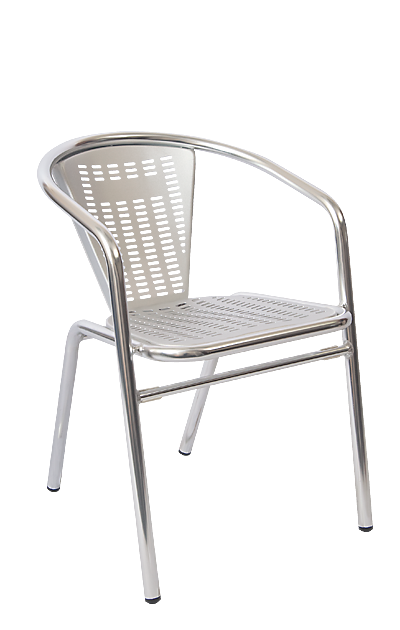 Aluminum Sandblasted Chair #E-38 - Restaurant Chairs Direct.COM