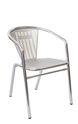 Aluminum Sandblasted Chair #E-38 - Restaurant Chairs Direct.COM