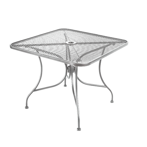 Wrought Iron Style Outdoor Table 36 x 36" Grey Finish #E-OT3636G