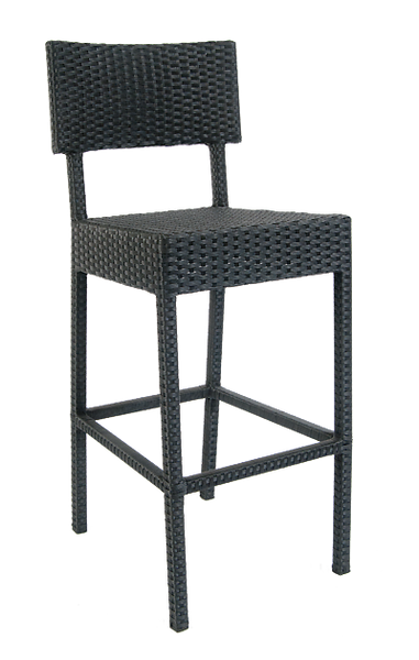 Outdoor Aluminum Frame Synthetic Wicker Bar Stool E22-BS - Restaurant Chairs Direct.COM