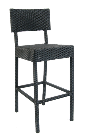 Outdoor Aluminum Frame Synthetic Wicker Bar Stool E22-BS - Restaurant Chairs Direct.COM