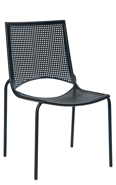 DISCONTINUED Metal Outdoor Chair Black Mesh Stackable #E21 - Restaurant Chairs Direct.COM