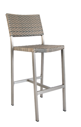 Aluminum Armchair with Synthetic Rattan Seat & Back #E36 - Restaurant Chairs Direct.COM