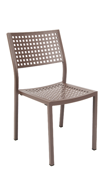 Aluminum Outdoor Stackable Side Chair Rust Color #E78 - Restaurant Chairs Direct.COM