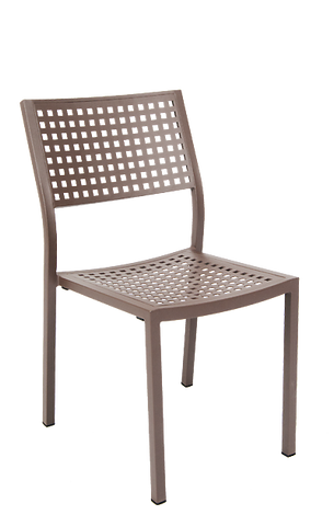 Aluminum Outdoor Stackable Side Chair Rust Color #E78 - Restaurant Chairs Direct.COM