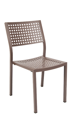 Aluminum Outdoor Stackable Side Chair Rust Color #E78 - Restaurant Chairs Direct.COM
