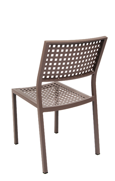Aluminum Outdoor Stackable Side Chair Rust Color #E78 - Restaurant Chairs Direct.COM