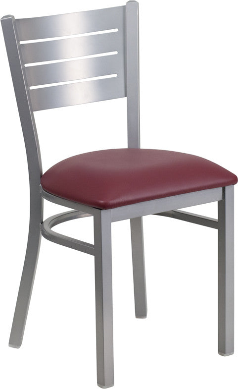Silver Slat Back Chair - Restaurant Chairs Direct.COM