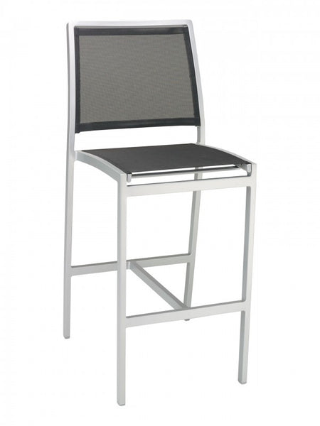 Aluminum Frame Bar Stool with Textile Seat & Back  #F5724S - Restaurant Chairs Direct.COM