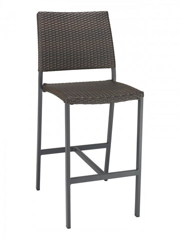 Aluminum Frame Bar Stool with Wicker Style Seat & Back F572S - Restaurant Chairs Direct.COM