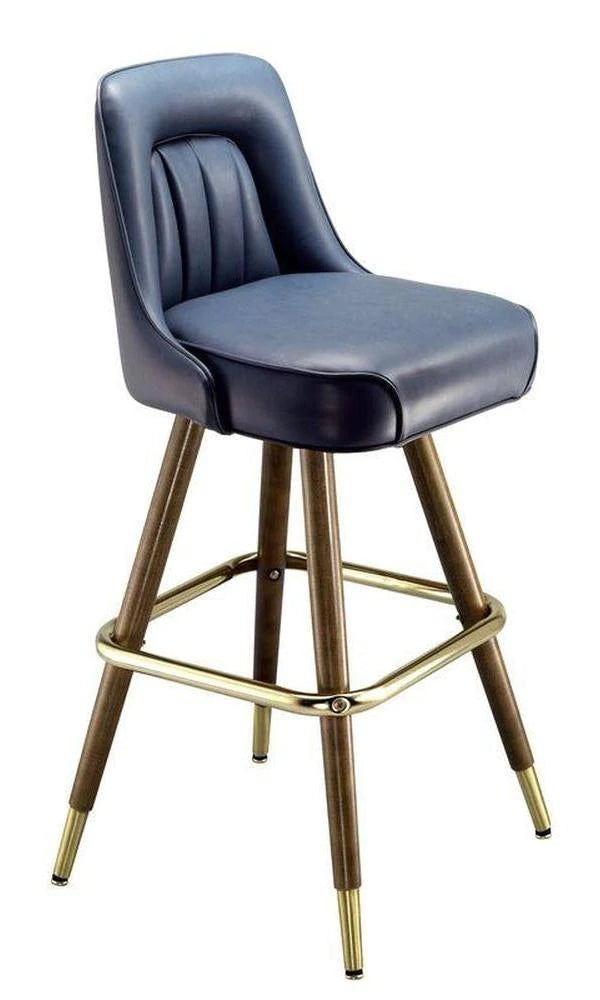 Channeled Inside Back Bar Stool w/ Optional Wood Legs #7022