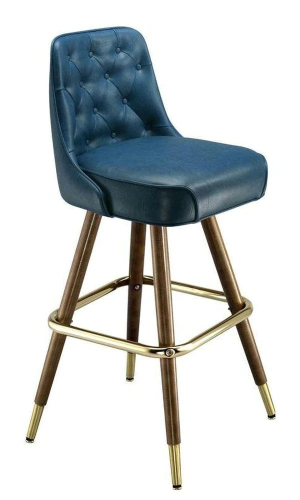 Tufted Inside Back Bar Stool w/Optional Wood Legs #7024
