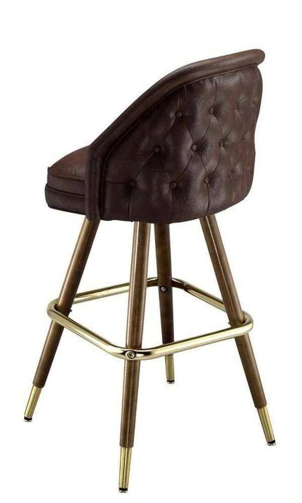 King Tufted Outside Back Bar Stool #7048