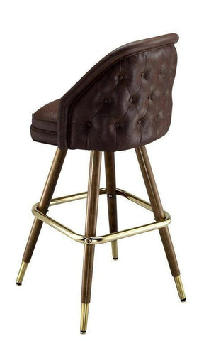 King Tufted Outside Back Bar Stool #7048