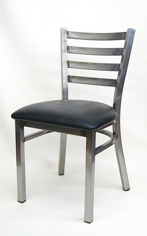 #6 Clear Coat Ladder Back with Padded Seat - Restaurant Chairs Direct.COM