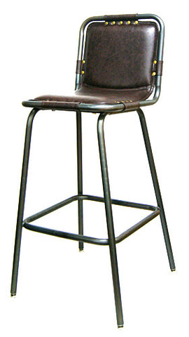 Industrial 59 Bar Stool Brown Vinyl - Restaurant Chairs Direct.COM
