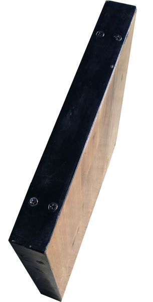 Reclaimed Wood Table With Black Metal Edge 30" x 30" - Restaurant Chairs Direct.COM