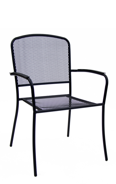 Outdoor/Indoor Metal Armchair, Mesh Style Seat & Back #E-31B