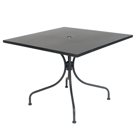 Outdoor Steel Restaurant Table with Smooth Solid Top 30" x 48" #E-3048-2