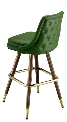 Rolled Edge Tufted Outside Back Bar Stool #7054