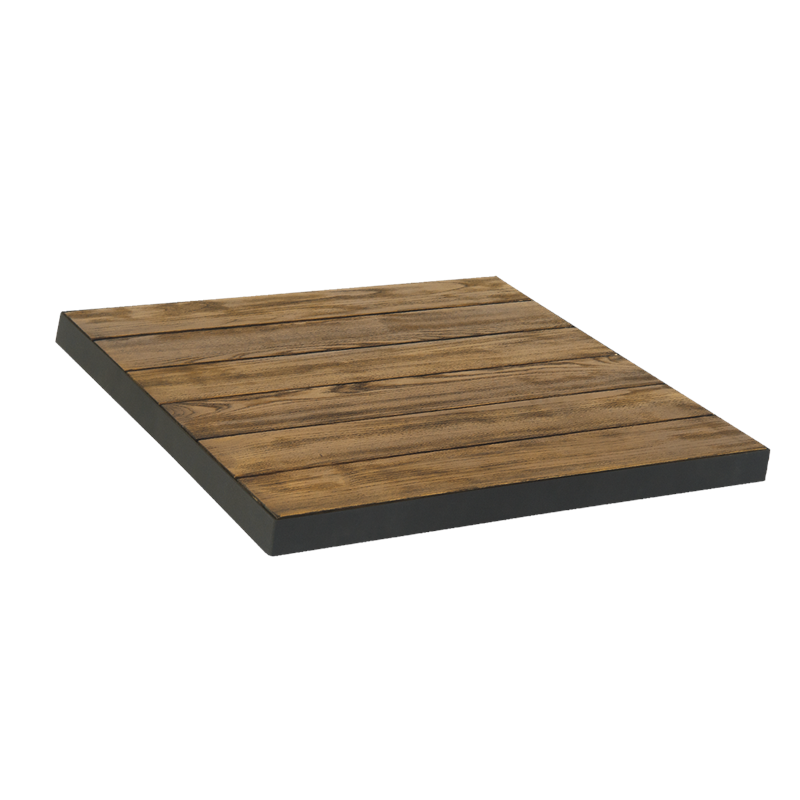 Outdoor/Indoor 32” Square Metal Edge TEAK Table Top  #E-TW3030
