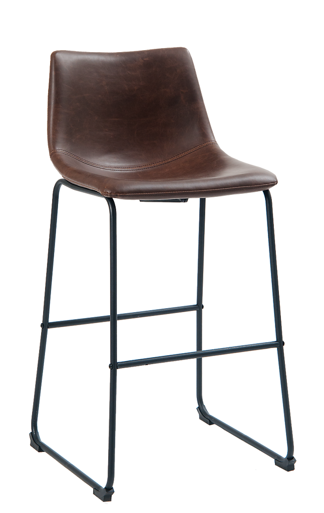 Vintage 13 Bar Stool - Brown Vinyl - Restaurant Chairs Direct.COM