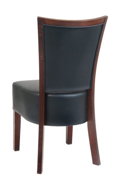 Wood Chair Walnut Black Upholstery - Restaurant Chairs Direct.COM