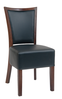 Wood Chair Walnut Black Upholstery - Restaurant Chairs Direct.COM