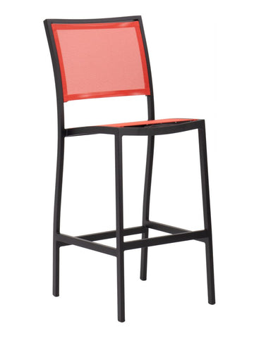 Outdoor/Indoor Aluminum Bar Stool Black or Silver Frame with several seat color options #FS-5624-0