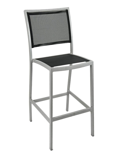 Outdoor/Indoor Aluminum Bar Stool Black or Silver Frame with several seat color options #FS-5624-0