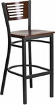 SLAT BACK METAL RESTAURANT CHAIR - WALNUT WOOD BACK & SEAT - Restaurant Chairs Direct.COM