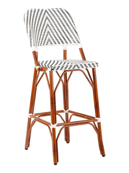 Aluminum Bamboo Outdoor Restaurant Bar Stool Black/White Seat & Back #FS-BRT-01BS</span></li> </ul>