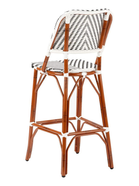 Aluminum Bamboo Outdoor Restaurant Bar Stool Black/White Seat & Back #FS-BRT-01BS</span></li> </ul>