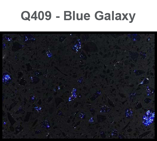 Art Marble Furniture Q409 24" x 30" Blue Galaxy Quartz Tabletop - Restaurant Chairs Direct.COM