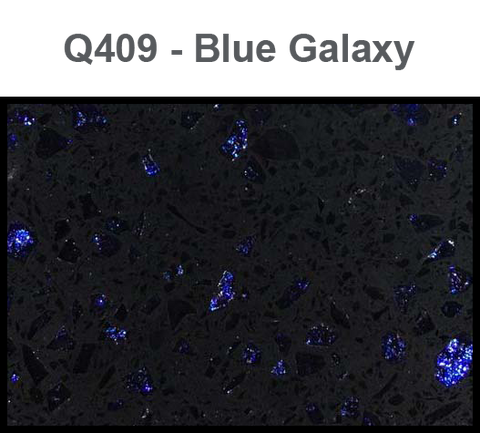 Art Marble Furniture Q409 24" x 30" Blue Galaxy Quartz Tabletop - Restaurant Chairs Direct.COM