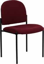 Stackable Side Chair Steel Frame with Burgundy Fabric - Restaurant Chairs Direct.COM